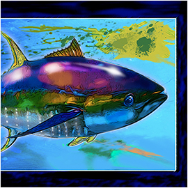 Bluefin tuna with boarder